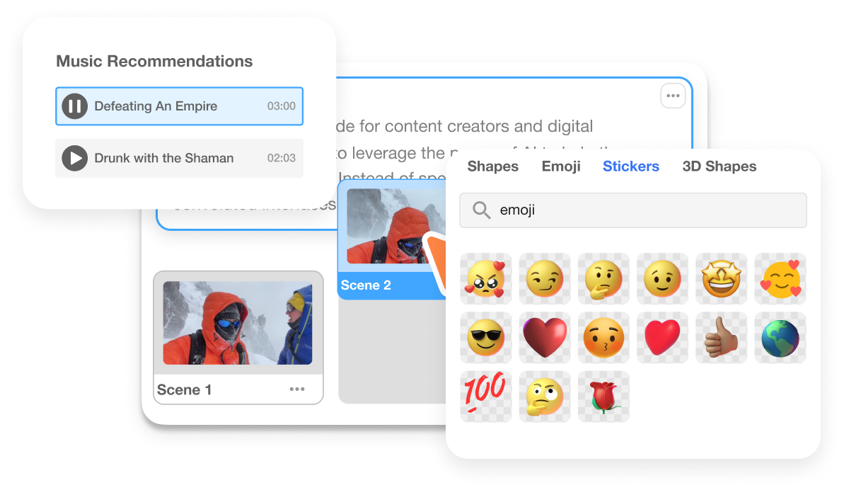 Scene-based editing and AI clip expansion workflow in Sora 2 Pro in Visla for longer videos